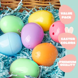 JOYIN 300PCS Pastel Easter Eggs, 2.3" Empty Plastic Eggs, Colorful Plastic Eggshell Bulks for Easter Hunt, Filling Treats, Party Favor, Easter Basket Stuffers, Classroom Prize Supplies