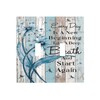 Sghxwp Decorative Switch Plate Covers Rustic Blue Dandelion Inspirational Quotes