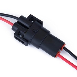 BlyilyB Set-2 H11 H8 Pigtail Socket Wiring Harness Harness Female and Male Connector for Headlight Fog Lamp