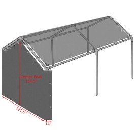 DP & Co. End Tarp for 10' Opening - Silver - UV All Weather Protection