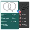 50PCS Heavy Duty Curtain Rings with Eyelet - Smooth Glide