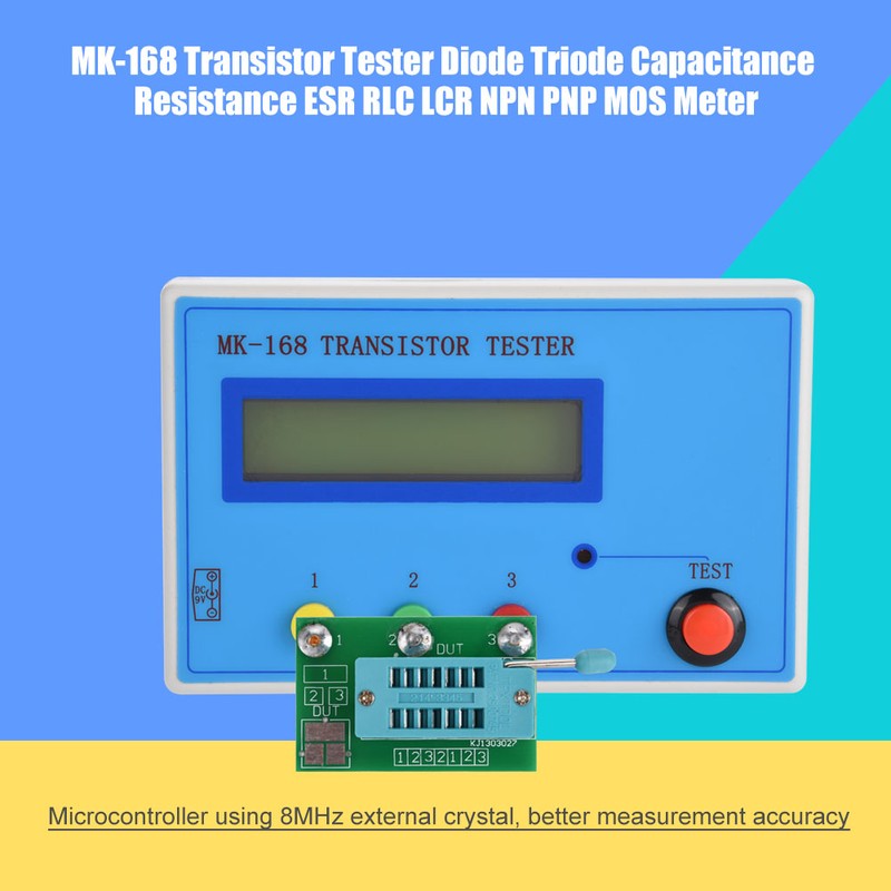 MK-168 Transistor Tester Diode Triode Capacitance Resistance ESR RLC LCR