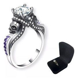 Anillo Compromiso Skull Calavera Punk Dark