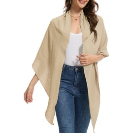 Bbonlinedress Women's Cotton Scarf Neckerchief Elegant Triangular Scarf Multifunctional Scarf Shawl Muslin Scarf 200 x 140 x 140 cm, khaki