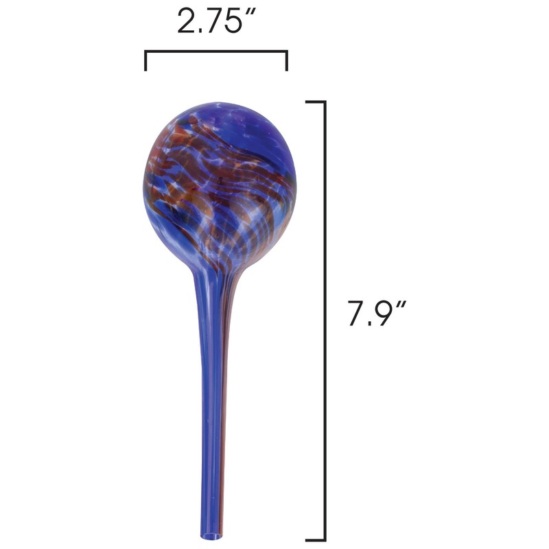 Wyndham House 3-Piece Mini Watering Globe Set, Colorful Hand-Blown Glass