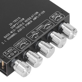 Bluetooth Power Amplifier Board Subwoofer 2.1 Channel 50W 50W 100W with Treble and Bass Control DC12 to 24V