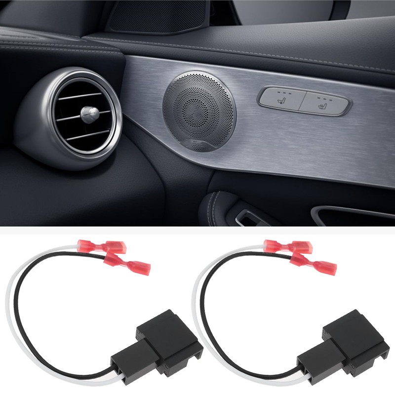 EMSea 4pcs Car Speaker Adapters Plug Lead Connectors Cable Compatible