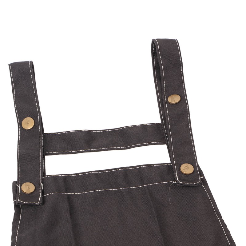 2 Pcs Black Cotton Apron Kitchen Breathable Oil Resistant Apron
