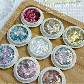 Trendy Devil's Eye Magic Color Glitter Nail Decoration K9 Crystal Flash Free Size/005A1-13-02 15ea