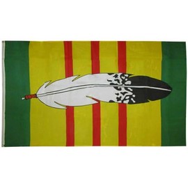 Trade Winds Vietnam Veteran Eagle Feather White Feather 3x5 ft Polyester Nylon Indoor/Outdoor Flag