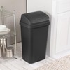 Sterilite 8-Pack Swing Top Wastebasket, Sleek Square Profile Trash Can,