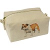 'English Bulldog' Canvas Wash Bag/Makeup Case (CS00014679)