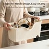 Extra Large Cream Rolling Under Sink Storage Bin with Wheels