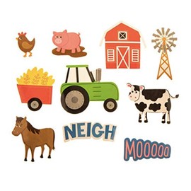 200 Barnyard Farm Animal Foam Stickers