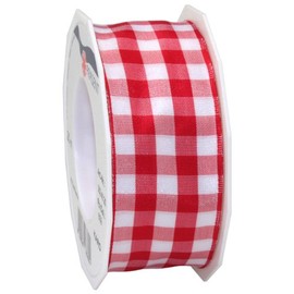 Morex Ribbon Karo Wired Ribbon, 1-1/2" by 22 yd, Red