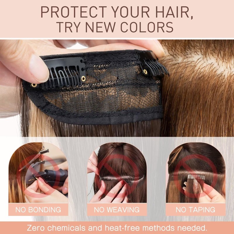 Dark Red Hair Extensions Clip in 26" 100% Synthetic Hairpiece
