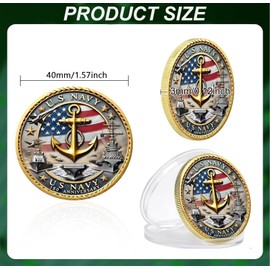 USMC 250th Anniversary Marine Corps Challenge Coin – Double-Sided Metal Commemorative Coin for Veterans, Military Collectors (Design C)