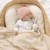 Hadetoto Cotton Baby Beanie Winter Knitted Hat with Bear Ear