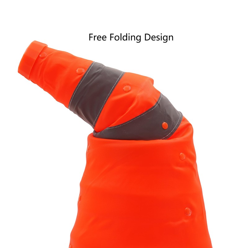 1-Pack 45 cm/18 Inch Folding Cone, Warning Cone, Traffic Cone,