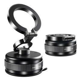 YAOKEEP 360°Strong Suction Cup Magnetic Car Phone Holder[96+LBS Suction & 2800gf Magnet]Foldable Portable Vacuum Magnetic Phone Holder for your Car,Phone Stand Car Phone Mount for iPhone16/15/14/13/12