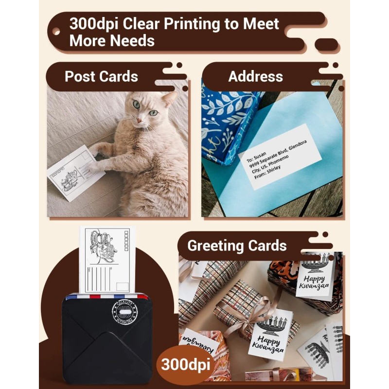 Phomemo M02S Bluetooth Pocket Thermal Printer 300dpi Portable Handheld Inkless