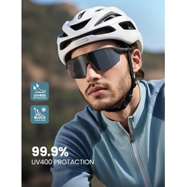 Gafas de Sol Deportivas Polarizadas, MCSWSEE Gafas de Montar polarizadas para Hombres, Mujeres y Jóvenes, Gafas de Protección 100% UV, para Ciclismo, Béisbol, Pesca, Esquí con Cordón