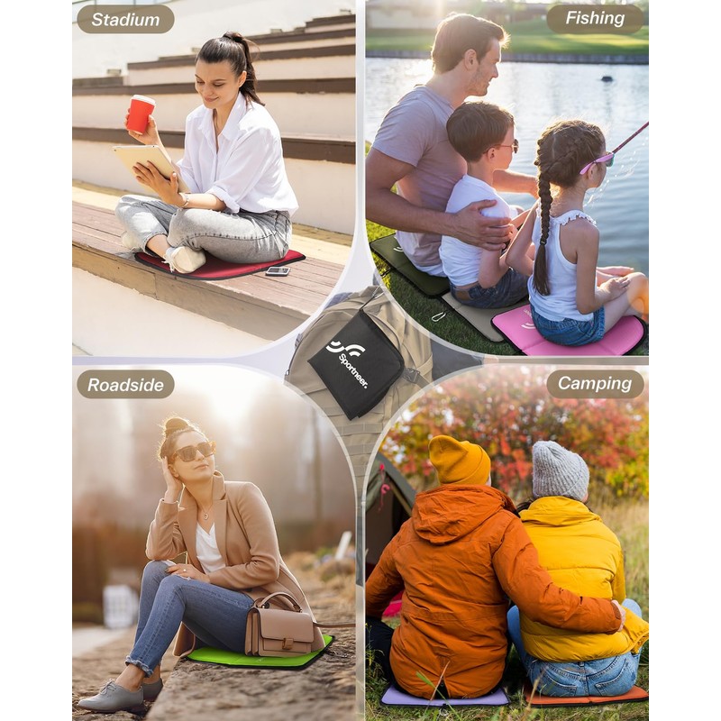 Sportneer Sitting Pad, Sit Pads for Backpacking Portable Camping Sit