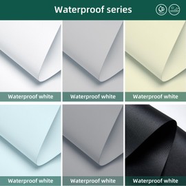 JOYENG Waterproof Fabric Smples of Motorized Smart Blind and Blackout Roller Shade， Fabric Smples with Remote Control Automatic Cordless Shades Room Darkening Custom Size