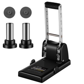 Heavy Duty 2 Hole Punch 6 Mm, 100 Sheets Punch Capacity, 3.15 Inches/ 80 mm Hole Spacing Heavy Duty Paper Puncher for School Office Home Supply, Black