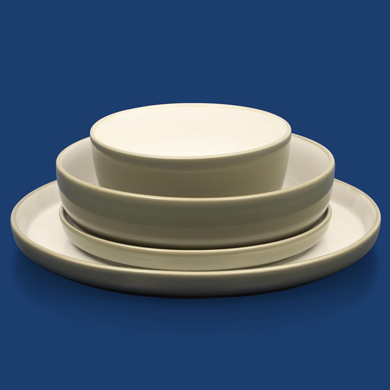 Sur La Table Kitchen Essentials 16 Piece Two-Tone Porcelain Chip