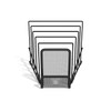 TRU RED 6 Compartment Wire Mesh Letter Holder, Matte Black,