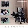Adazzo Professional Makeup Artist Rolling Train Case Multi-functional Cosmetic Train