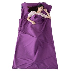 CuiCanfla Sleeping Bag, Ultralight, Outdoor & Indoor Summer Sleeping Bag, Sleeping Bag with Full Zip and Cushion Compartment, for Adults, Camping, Hiking, Hotels