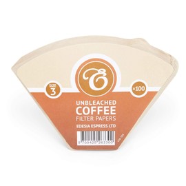 400 Size 3/102 Coffee Filter Paper Cones, Unbleached by EDESIA ESPRESS