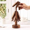 Wooden Trivet for Hot Dishes, Black Walnut Tree Shape Trivet