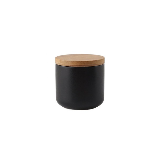 OnePine Vorratsdosen Keramik mit Bambusdeckel Vorratsdose Kaffeedose Teedose - 260ml/9 oz Keramik Aufbewahrungsdosen für Tee Kaffee Bohne Zucker Gewürz Nüsse Korn