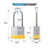 XanHen Keyed Alike Laminated Steel Padlocks with Long Shackle for