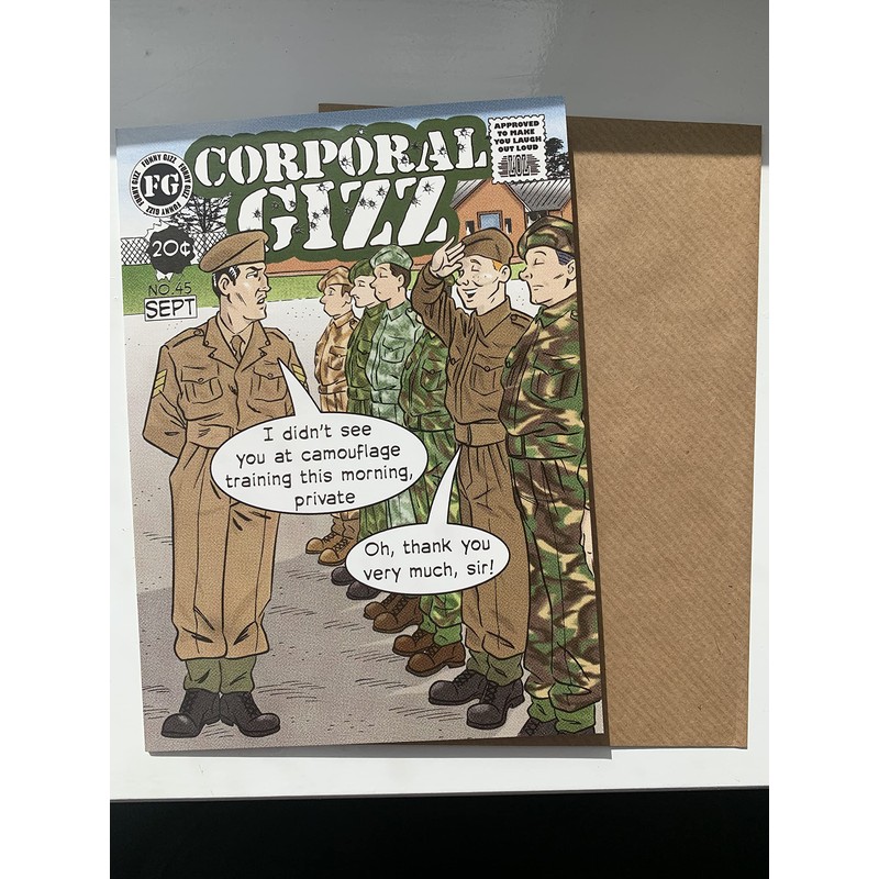 Army Funny Greetings Card For Birthday Or Any Occasion