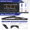 Shopauto Rear Windshield Wiper Arm Blade Assembly Kit Compatible with