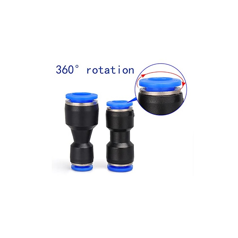 HATOOLHA® Push-to-Connect Fittings 10 Pcs Air Line Quick Connector Pneumatic