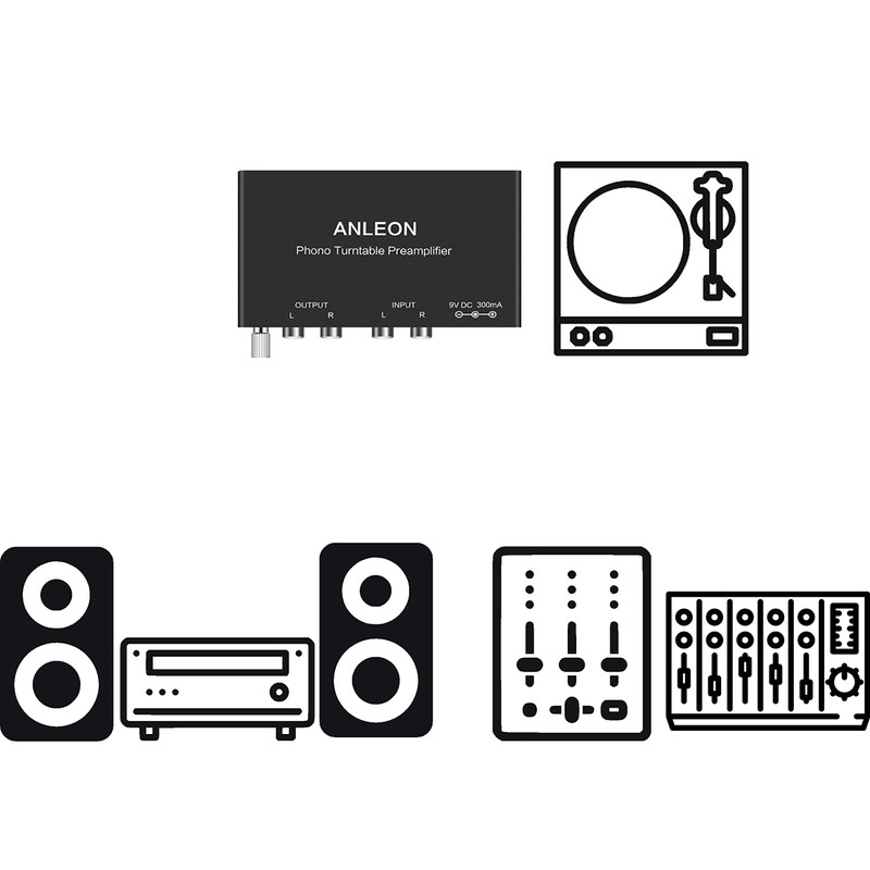 ANLEON Mini Phonograph Preamplifier Phono Turntable Preamp Preamplifier Turntables Phono