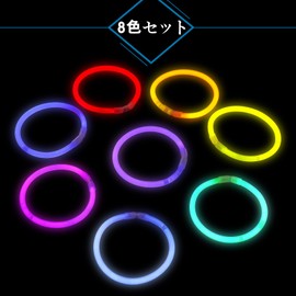 CINECE Light Stick, Chemical Light, Luminous Bracelet, Luminous Necklace, Cheering Stick, Connection Joints, Concerts, Events, 8 Colors (100pcs)