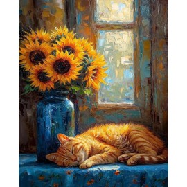 GemZono GemZono Diamond Painting Kits - Cat Diamond Art Kits for Adults DIY Full Drill Diamond Painting for Adults with Diamonds Sets Gem Art and Crafts for Adults Wall Decor 11.8x15.7inch