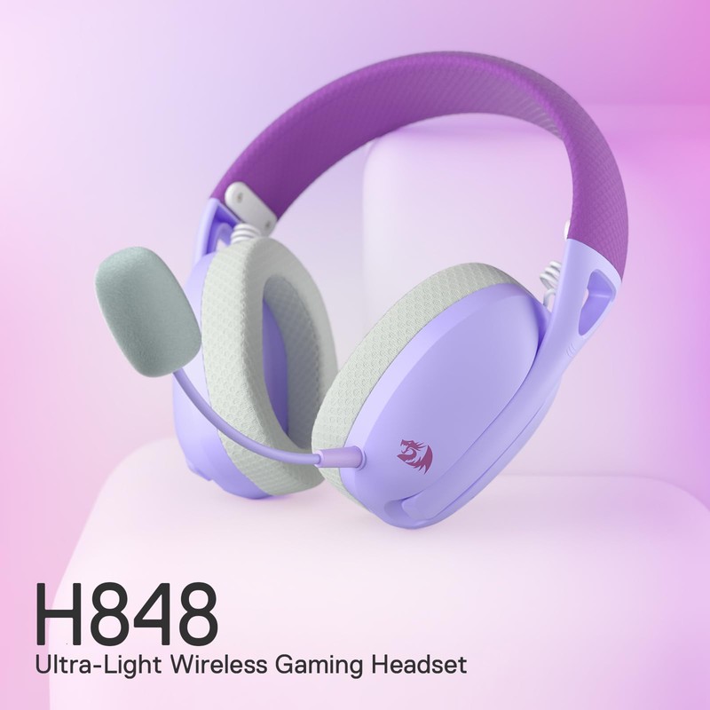 Redragon Audífonos Gamer H848 Ire Pro Bluetooth, Morado