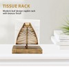 Dovhmoh Freestanding Modern Napkin Holder with Leaf Design, Desktop Paper