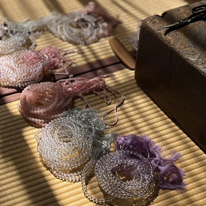 Nishitoya Buddhist Prayer Beads, Kyoto Prayer Beads, Rosewood, Glossy, 0.3