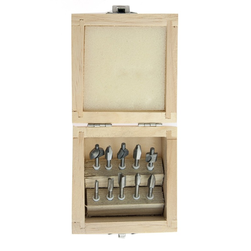 SE 10-Piece Mini Router Bits Set for Dremel Tools -