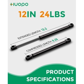 c16 03795 12 Inch 24 lb 107 N Gas Struts Shocks Spring Lift Support for Leer Camper Shell Topper Rear Windows Door Truck Cap Toolbox Canopy Replacement Part, sg459002 c16-03795, Set of 2 by HUOPO