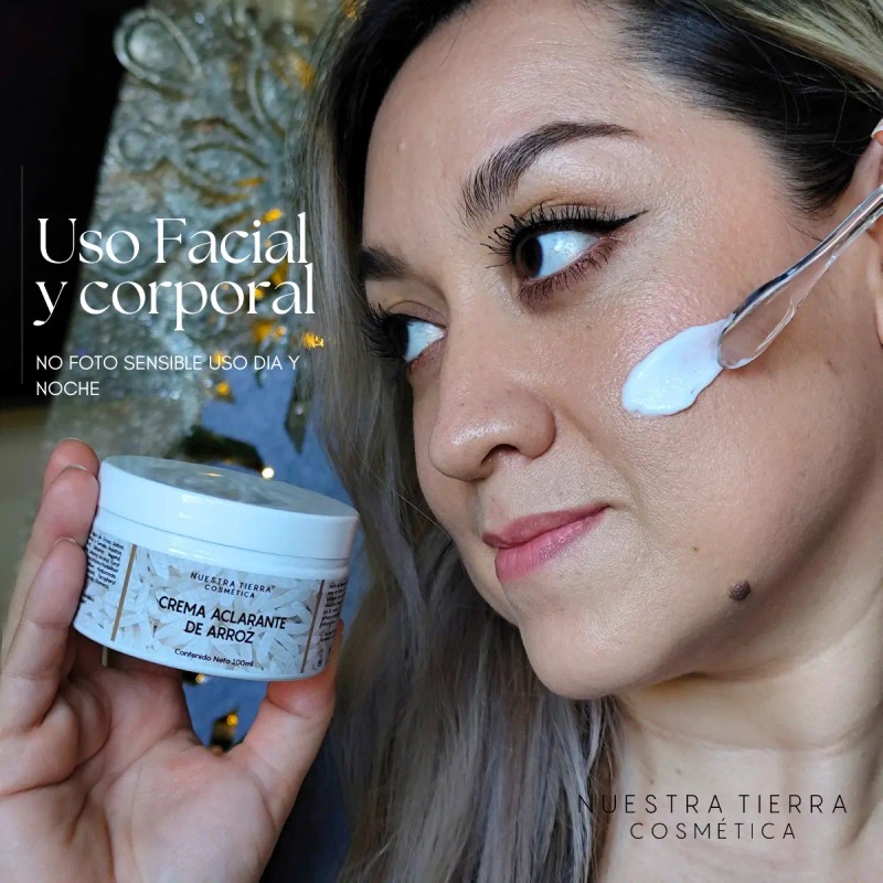 Kit Aclarante Rostro/axilas/entrepiernas Jabon Y Crema Arroz