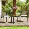 YITAHOME Wicker 3-Piece Outdoor Bistro Set, All-Weather Patio Conversation Set